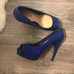 Guess Blue Platform Heels